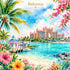 Vacation Vibes Collection Beautiful Bahamas 12 x 12 Double-Sided Scrapbook Paper by SSC Designs