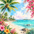 Vacation Vibes Collection Beautiful Bahamas 12 x 12 Double-Sided Scrapbook Paper by SSC Designs