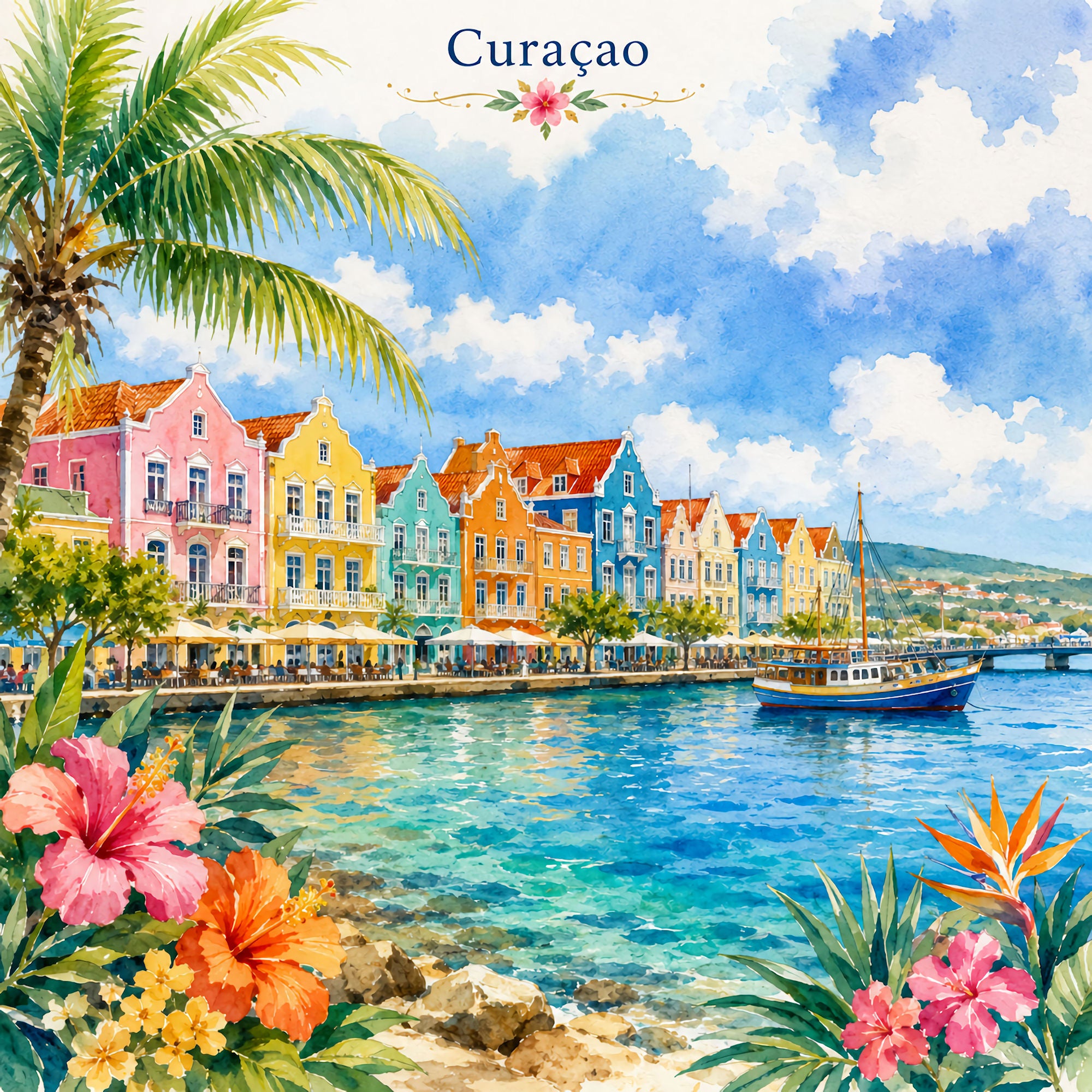 Vacation Vibes Collection Curacao Getaway 12 x 12 Double-Sided Scrapbook Paper by SSC Designs