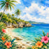 Vacation Vibes Collection Curacao Getaway 12 x 12 Double-Sided Scrapbook Paper by SSC Designs