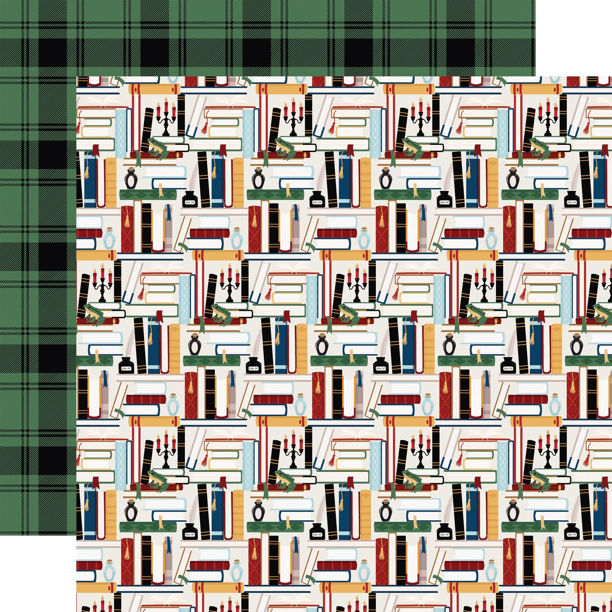 Wizards & Company Collection Spell Book Library 12 x 12 Double-Sided Scrapbook Paper by Echo Park Paper