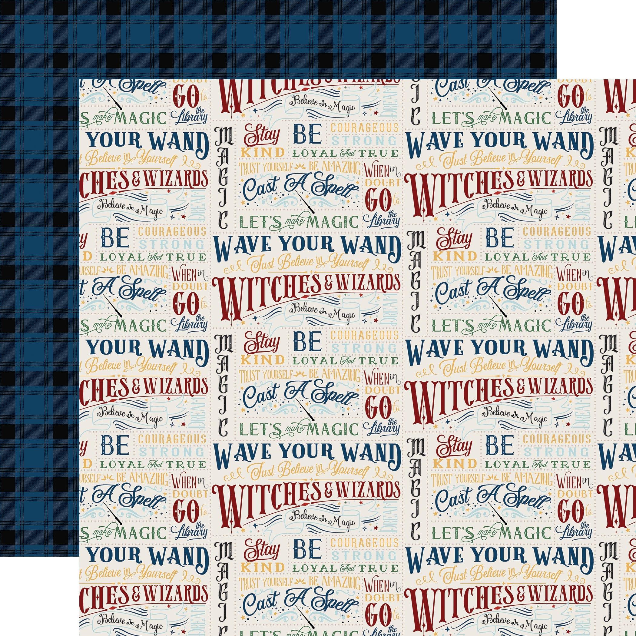 Wizards & Company Collection Wave Your Wand 12 x 12 Double-Sided Scrapbook Paper by Echo Park Paper - Scrapbook Supply Companies