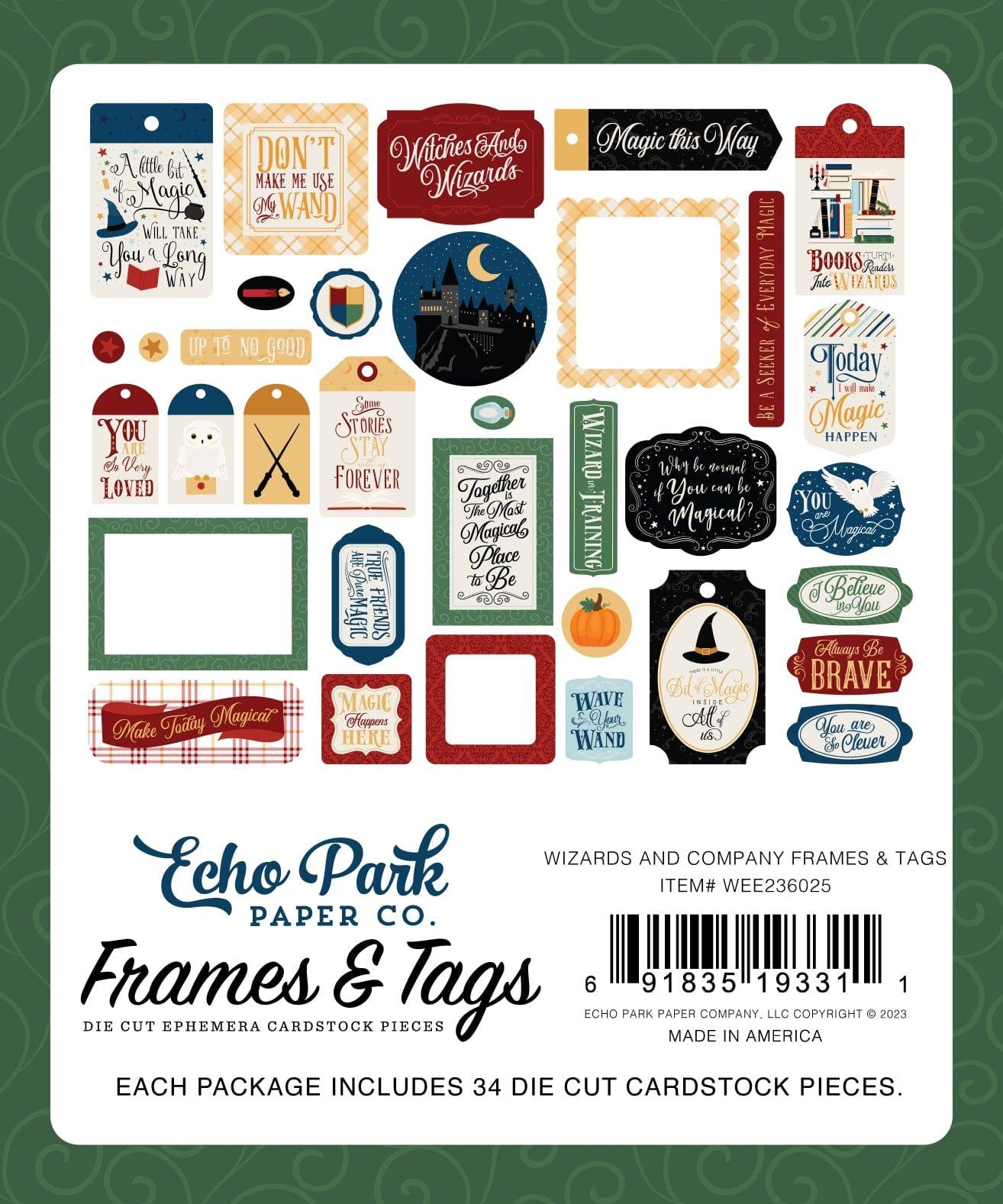 Wizards & Company Collection Scrapbook Tags by Echo Park Paper - Scrapbook Supply Companies