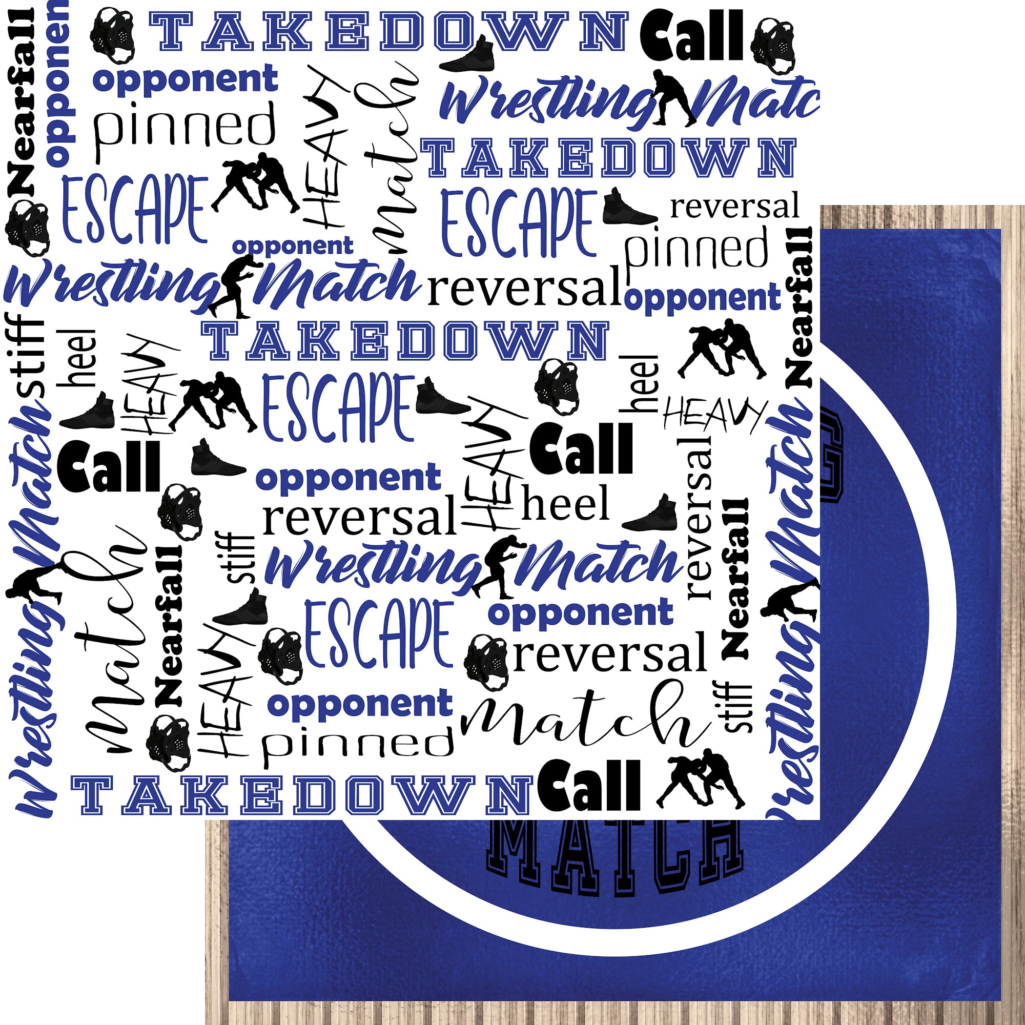 Male Wrestling Collection 12 x 12 Scrapbook Paper Pack