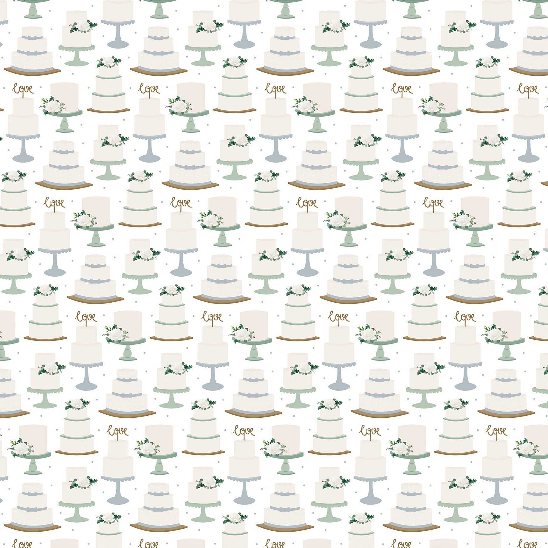 Wedding Bells Collection Sweet Love 12 x 12 Double-Sided Scrapbook Paper by Echo Park