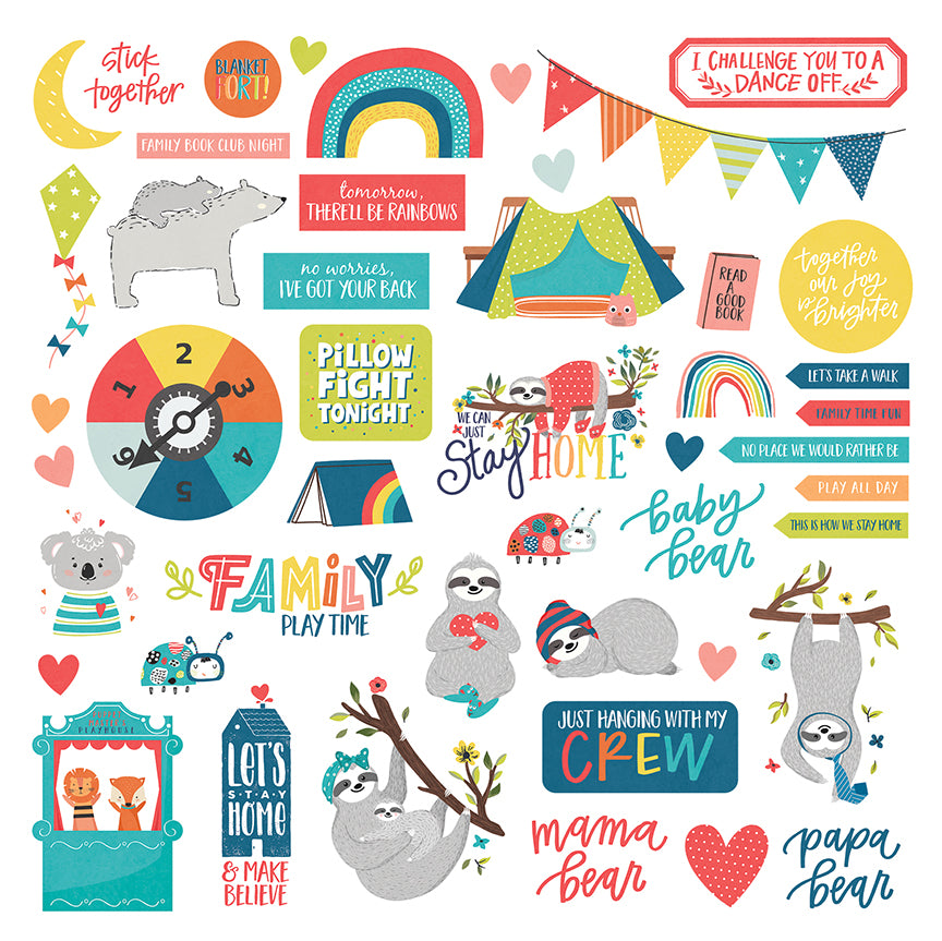 We Can Just Stay Home Collection Pack by Photo Play Paper 13-Piece Collection-12 Papers, 1 Sticker
