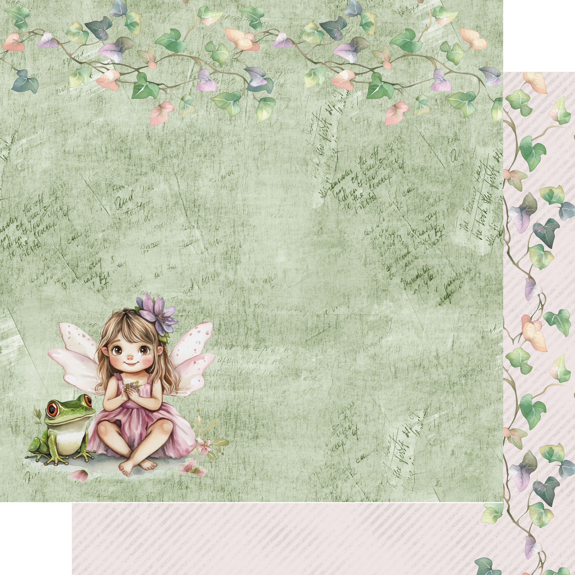Woodland Fairies Collection Forest Friends 12 x 12 Double-Sided Scrapbook Paper by SSC Designs