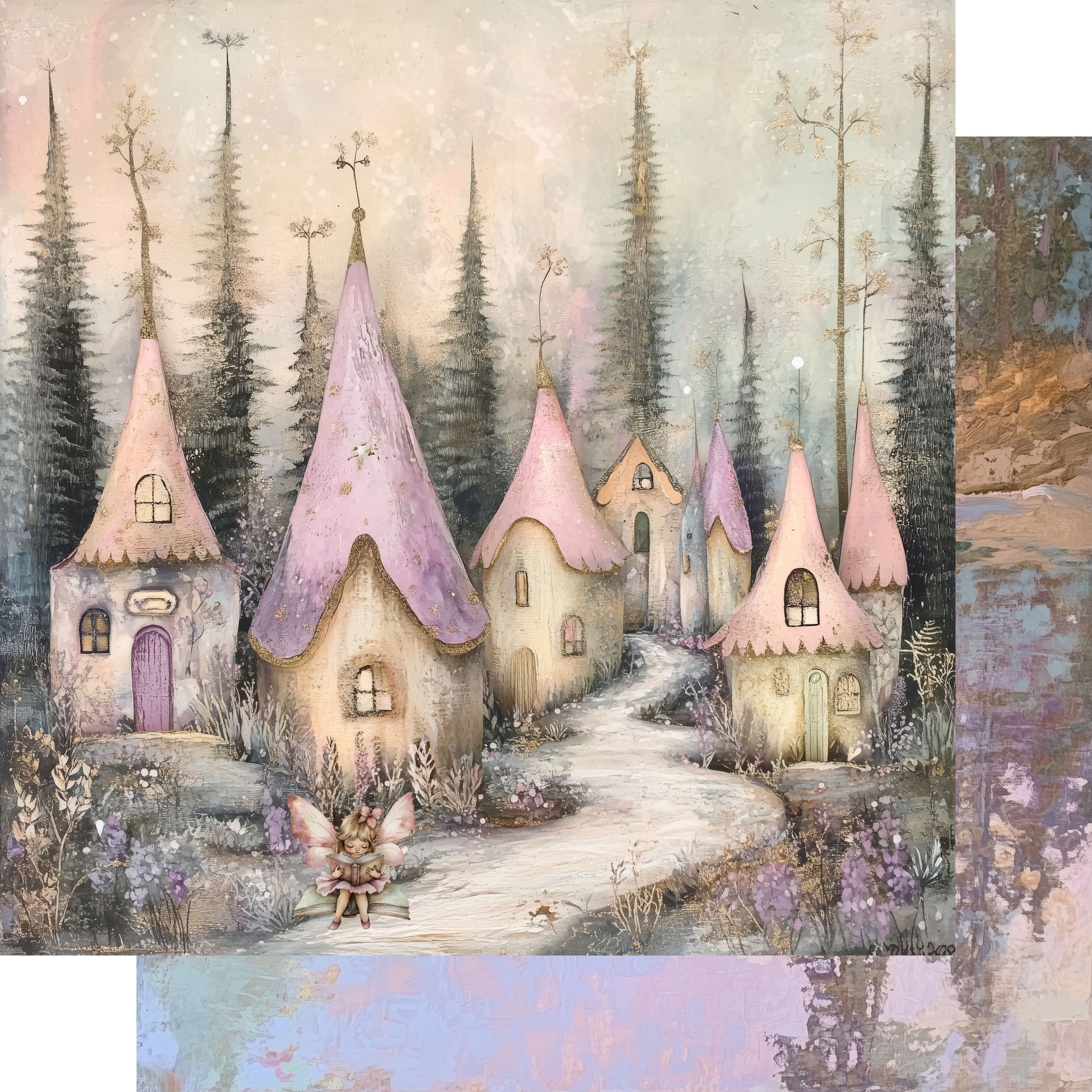 Woodland Fairies Collection Into The Woodlands 12 x 12 Double-Sided Scrapbook Paper by SSC Designs