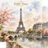 Watercolor France Collection Eiffel Tower 12 x 12 Double-Sided Scrapbook Paper by SSC Designs