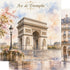 Watercolor France Collection Arc de Triomphe 12 x 12 Double-Sided Scrapbook Paper by SSC Designs