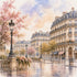 Watercolor France Collection Arc de Triomphe 12 x 12 Double-Sided Scrapbook Paper by SSC Designs
