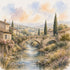 Watercolor France Collection Carcassonne 12 x 12 Double-Sided Scrapbook Paper by SSC Designs