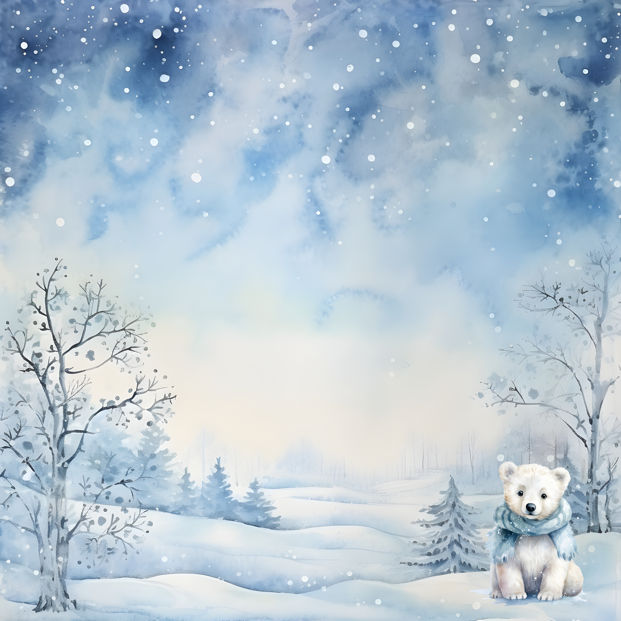 Wonderful Winter Collection Winter Igloo 12 x 12 Double-Sided Scrapbook Paper by SSC Designs