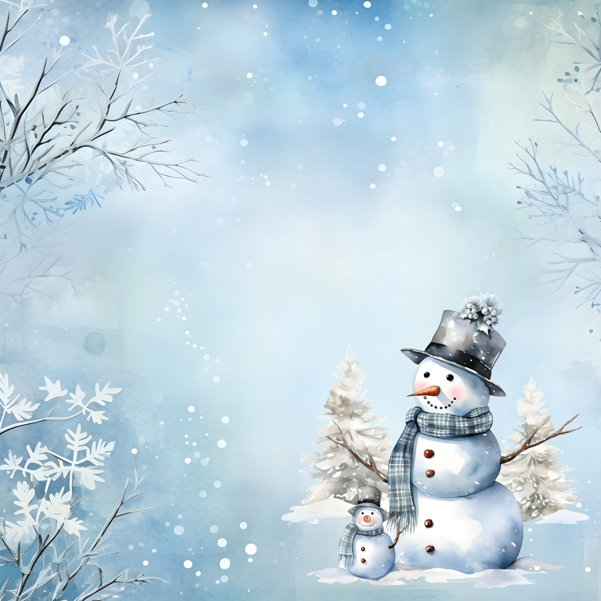 Wonderful Winter Collection Winter Snow People 12 x 12 Double-Sided Scrapbook Paper by SSC Designs