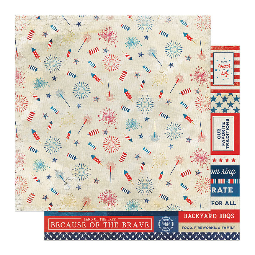 With Liberty Collection Celebration 12 x 12 Double-Sided Scrapbook Paper by Photo Play Paper