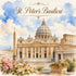 Watercolor Italy Collection St. Peter's Basilica 12 x 12 Double-Sided Scrapbook Paper by SSC Designs
