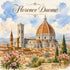 Watercolor Italy Collection Florence Duomo 12 x 12 Double-Sided Scrapbook Paper by SSC Designs
