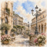 Watercolor Italy Collection Milan Cathedral 12 x 12 Double-Sided Scrapbook Paper by SSC Designs