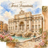 Watercolor Italy Collection Trevi Fountain 12 x 12 Double-Sided Scrapbook Paper by SSC Designs