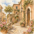 Watercolor Italy Collection Trevi Fountain 12 x 12 Double-Sided Scrapbook Paper by SSC Designs