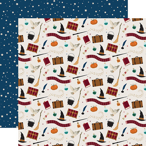 Witches & Wizards 2 Scrapbook Paper & Sticker Collection Kit by Echo Park Paper - 13 Pieces