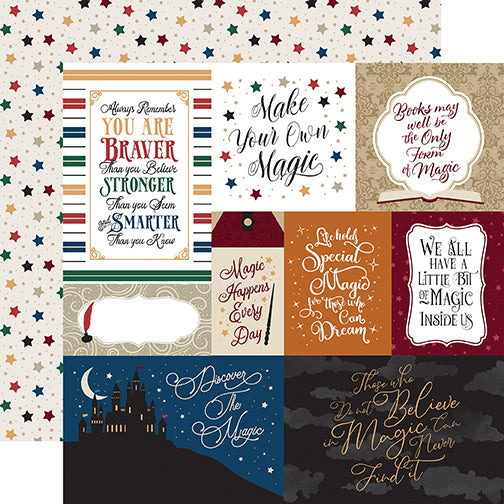 Witches & Wizards 2 Scrapbook Paper & Sticker Collection Kit by Echo Park Paper - 13 Pieces
