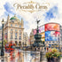 Watercolor London Collection Piccadilly Circus 12 x 12 Double-Sided Scrapbook Paper by SSC Designs