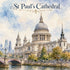 Watercolor London Collection St. Paul's Cathedral 12 x 12 Double-Sided Scrapbook Paper by SSC Designs