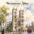 Watercolor London Collection Westminster Abbey 12 x 12 Double-Sided Scrapbook Paper by SSC Designs