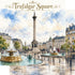 Watercolor London Collection Trafalgar Square 12 x 12 Double-Sided Scrapbook Paper by SSC Designs