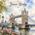 Watercolor London Collection Tower Bridge 12 x 12 Double-Sided Scrapbook Paper by SSC Designs