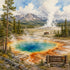 Watercolor National Parks Collection Yellowstone National Park 12 x 12 Double-Sided Scrapbook Paper by SSC Designs