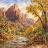 Watercolor National Parks Collection Zion National Park 12 x 12 Double-Sided Scrapbook Paper by SSC Designs