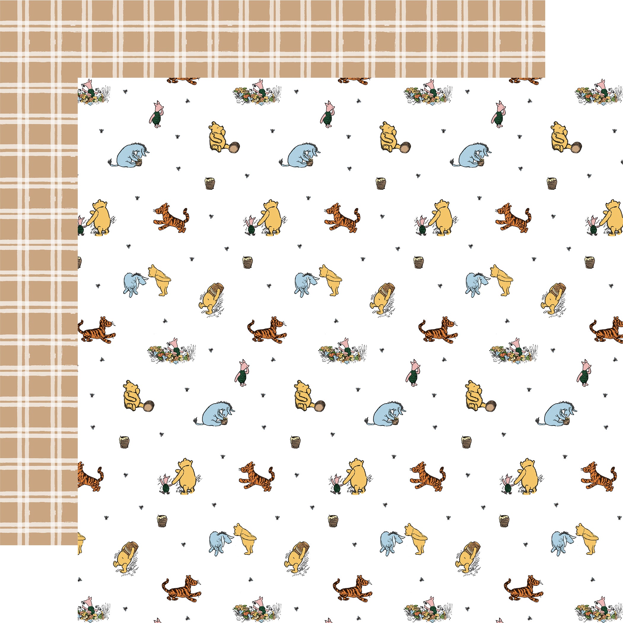Winnie The Pooh Baby Scrapbook Paper & Sticker Collection Kit by Echo Park Paper - 13 Pieces