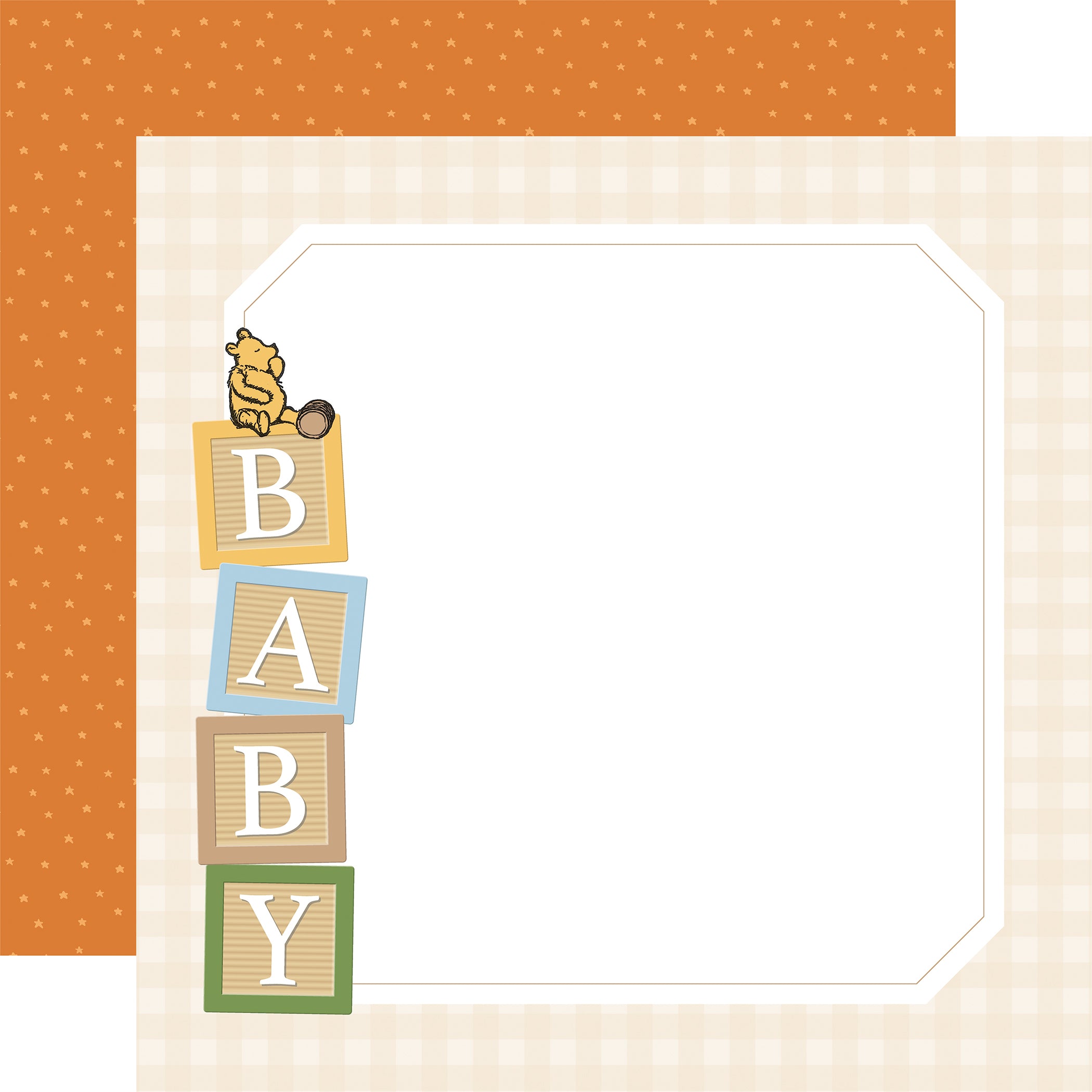 Winnie The Pooh Baby Scrapbook Paper & Sticker Collection Kit by Echo Park Paper - 13 Pieces