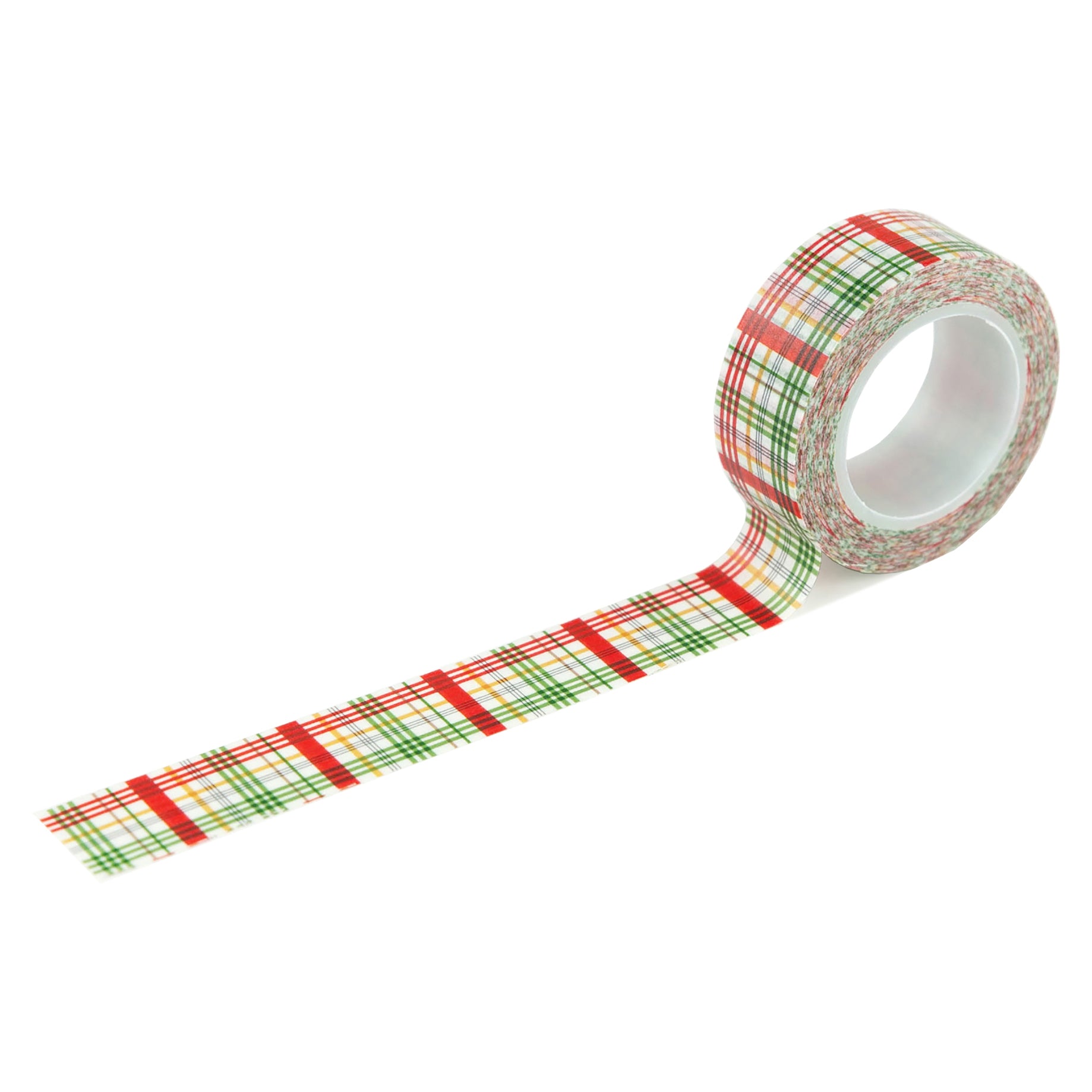 Winnie The Pooh Christmas Pooh Bear Plaid Decorative Washi Tape by Echo Park Paper - 30 Feet
