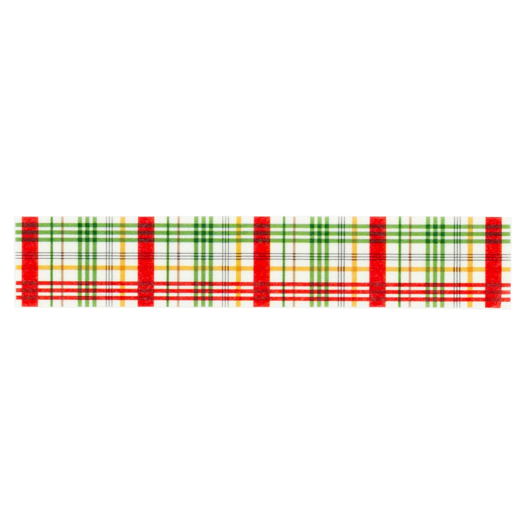 Winnie The Pooh Christmas Pooh Bear Plaid Decorative Washi Tape by Echo Park Paper - 30 Feet