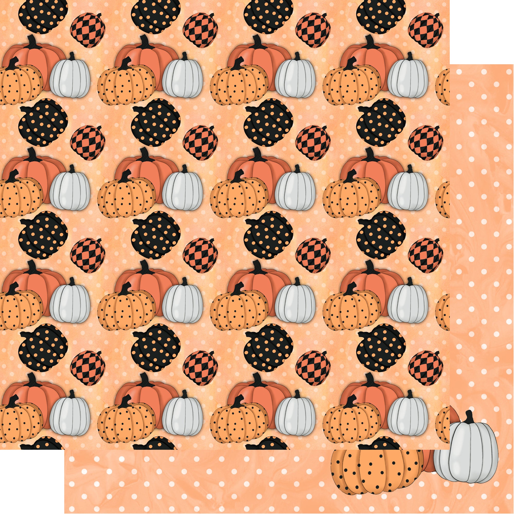 Witch, Please! Collection Pumpkin Party 12 x 12 Double-Sided Scrapbook Paper by SSC Designs