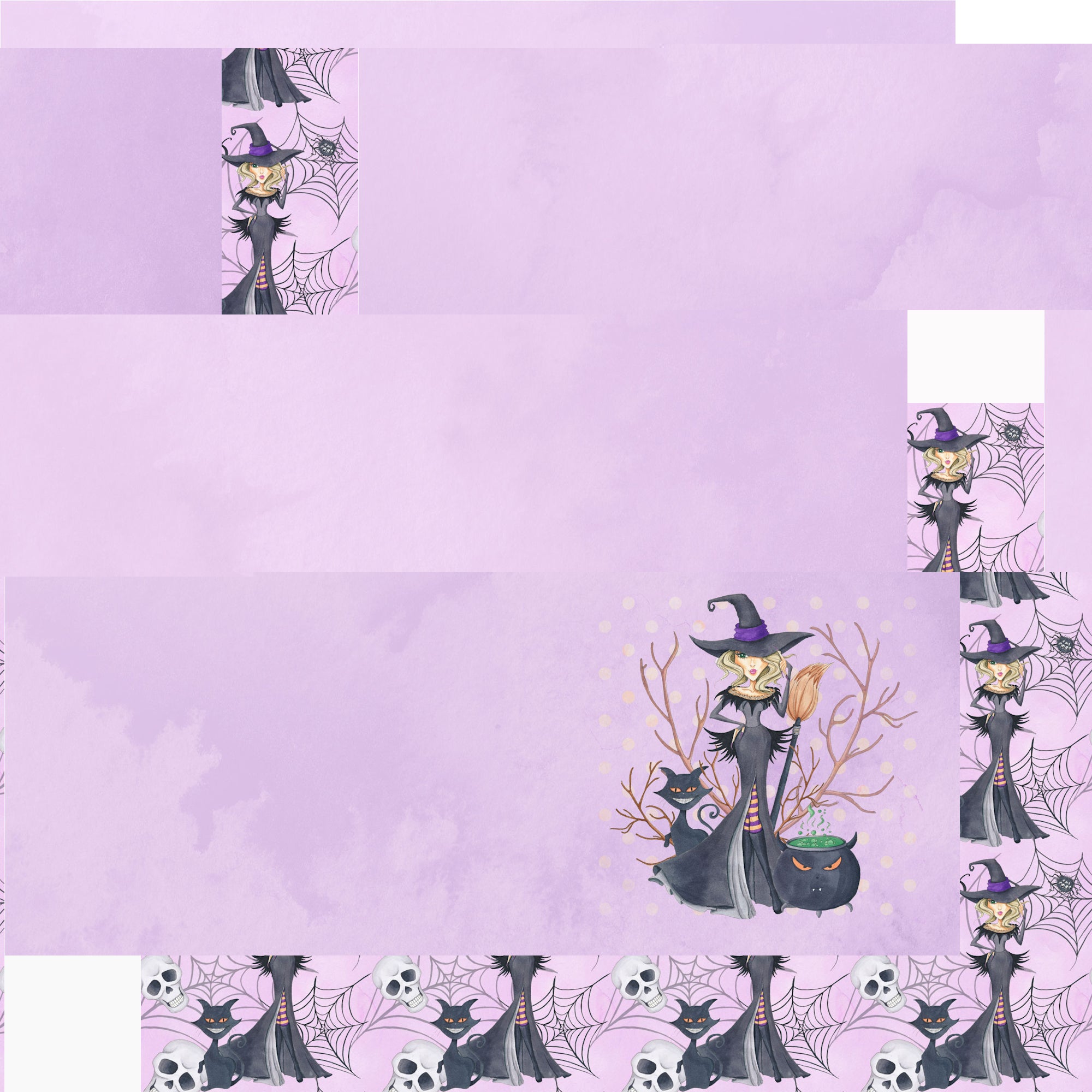 Witch, Please! Collection Bad Witches 12 x 12 Double-Sided Scrapbook Paper by SSC Designs