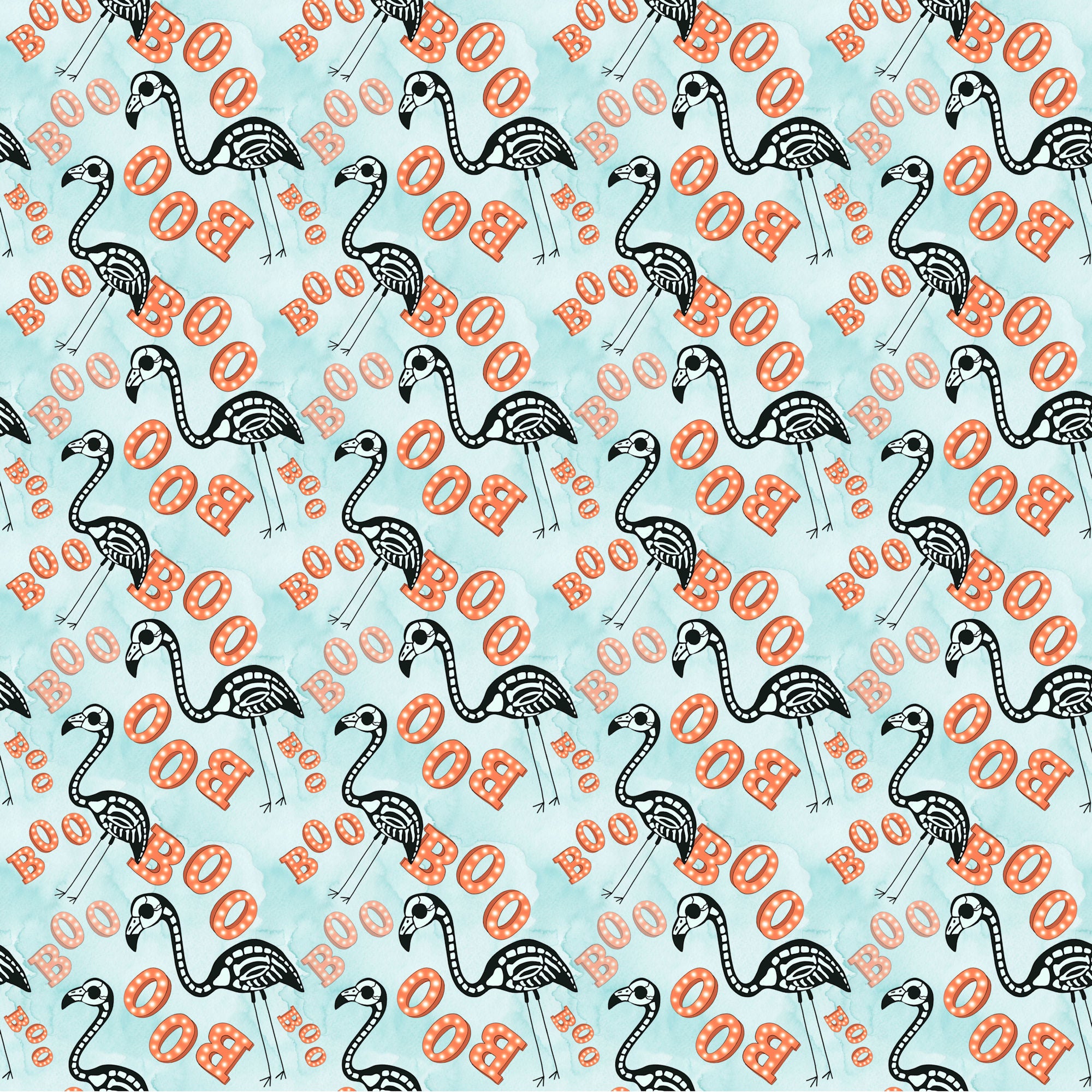 Witch, Please! Collection Frightful Flamingos 12 x 12 Double-Sided Scrapbook Paper by SSC Designs