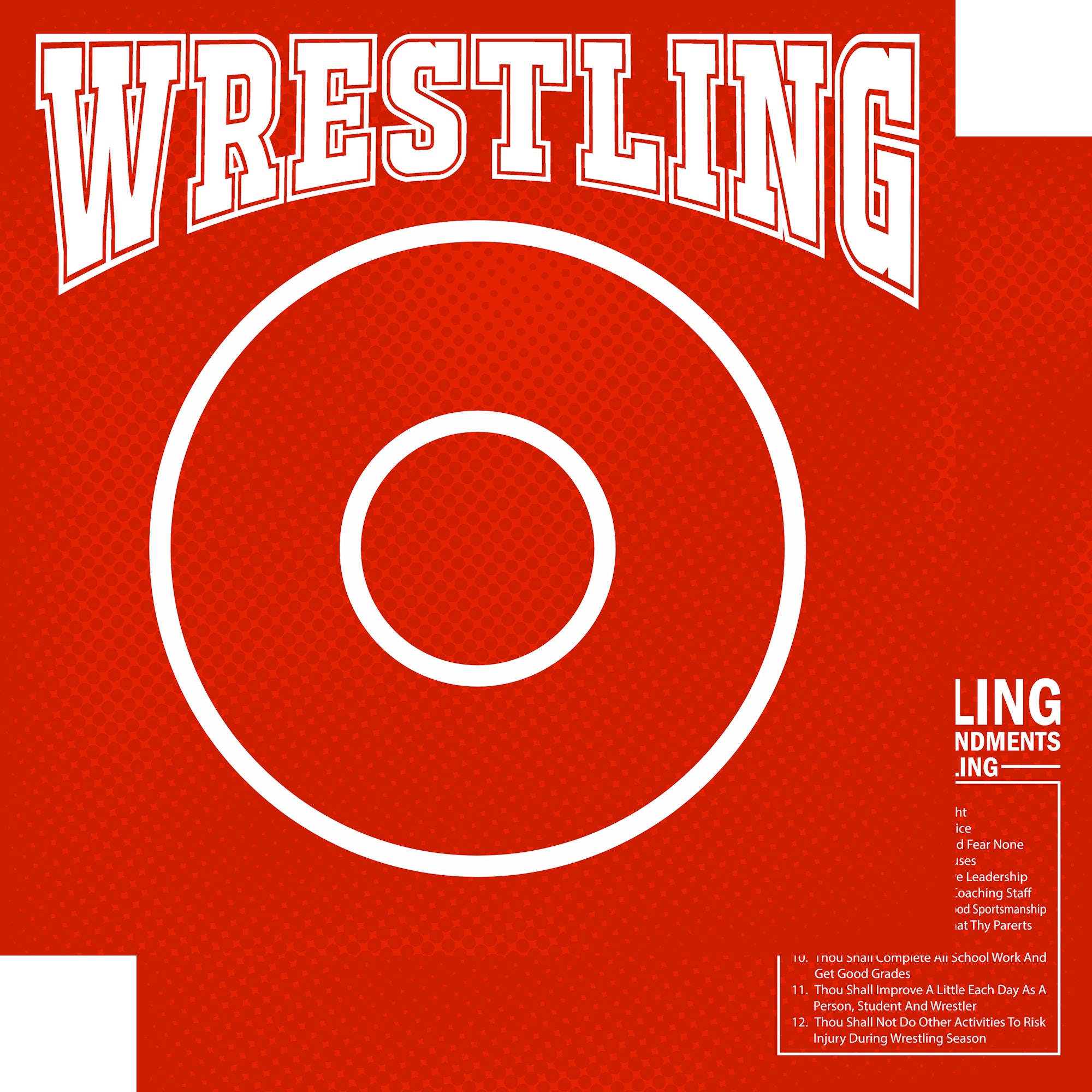 Female Wrestling Collection Commandments 12 x 12 Double-Sided Scrapbook Paper by SSC Designs