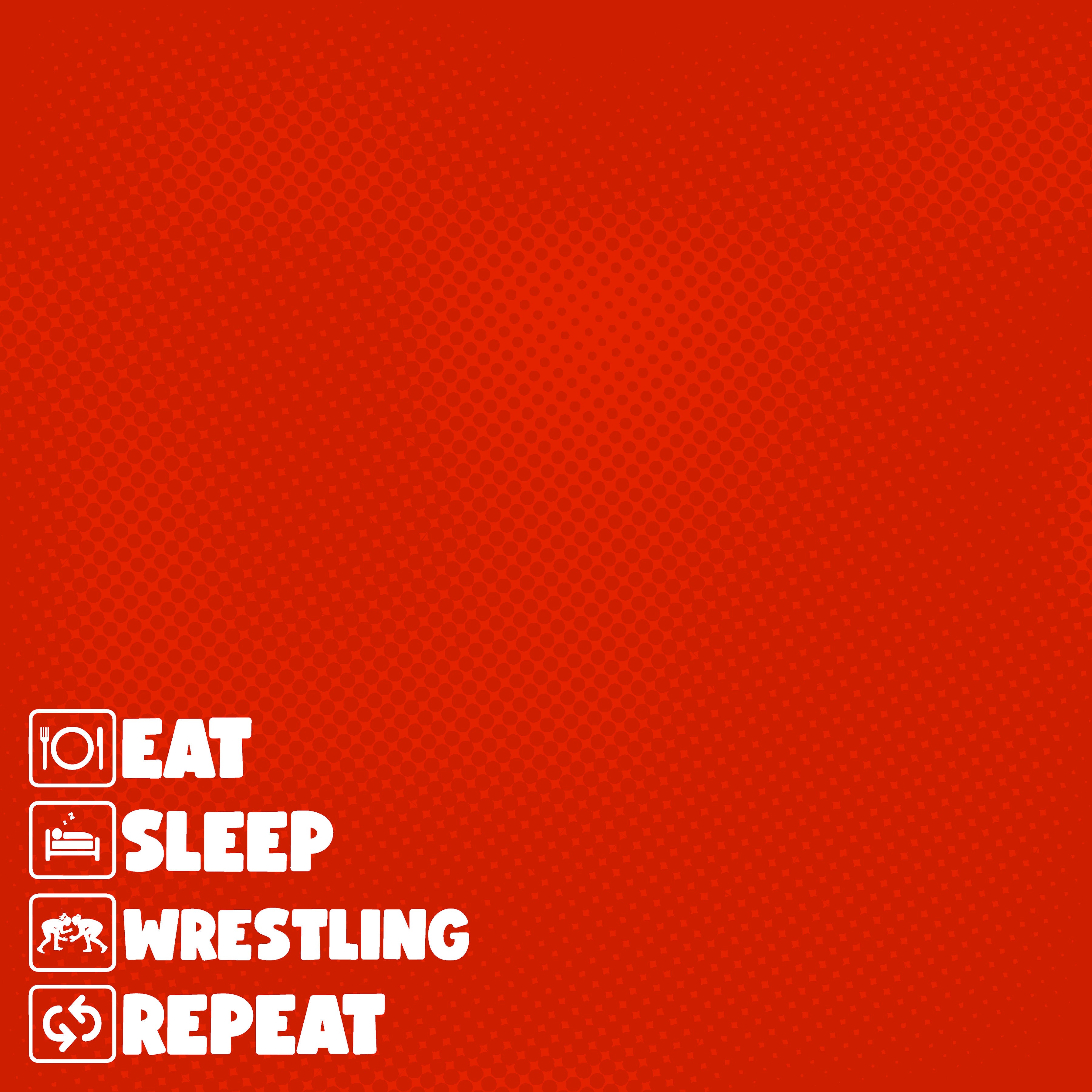 Female Wrestling Collection Eat, Sleep, Wrestling, Repeat 12 x 12 Double-Sided Scrapbook Paper by SSC Designs