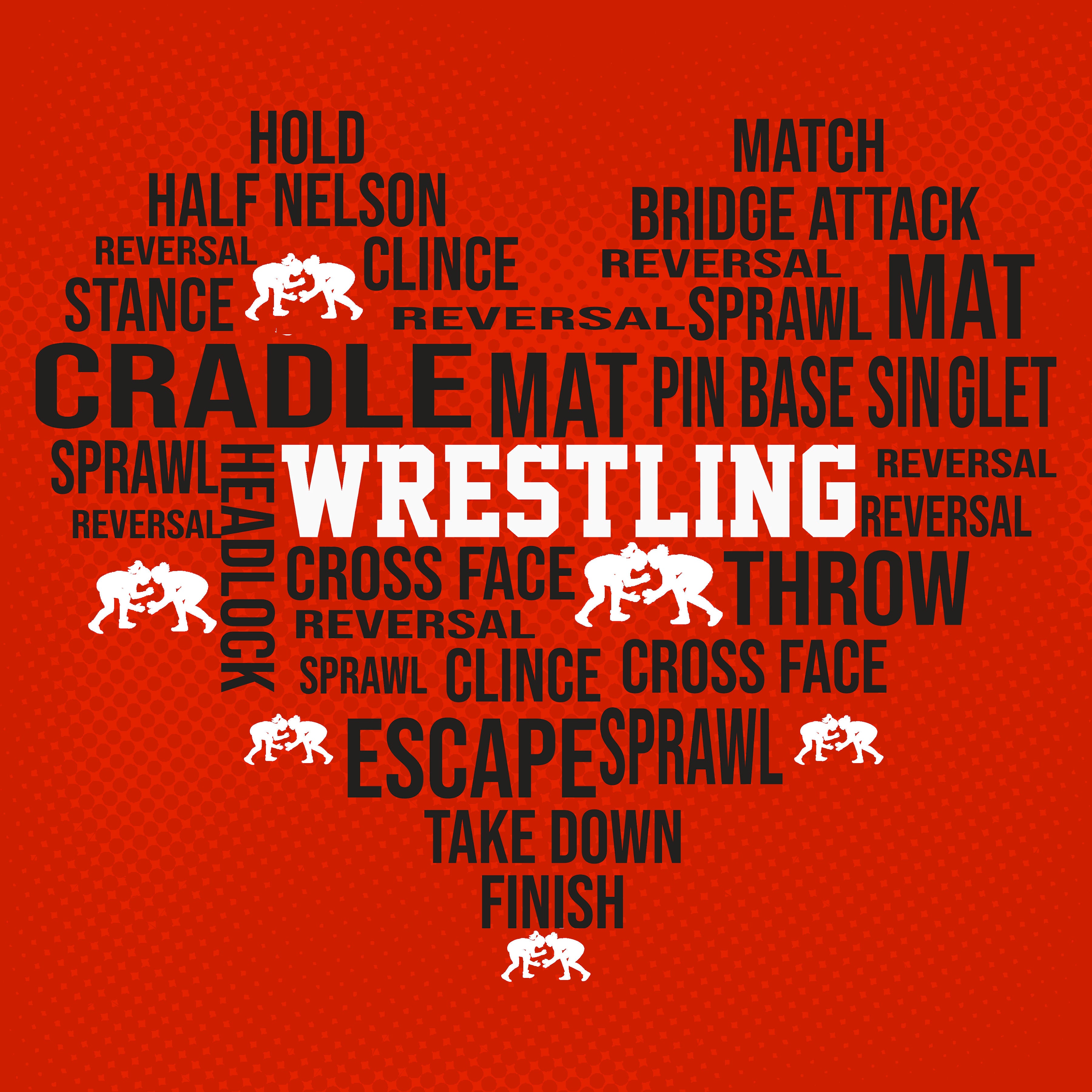 Female Wrestling Collection Wrestling Love 12 x 12 Double-Sided Scrapbook Paper by SSC Designs