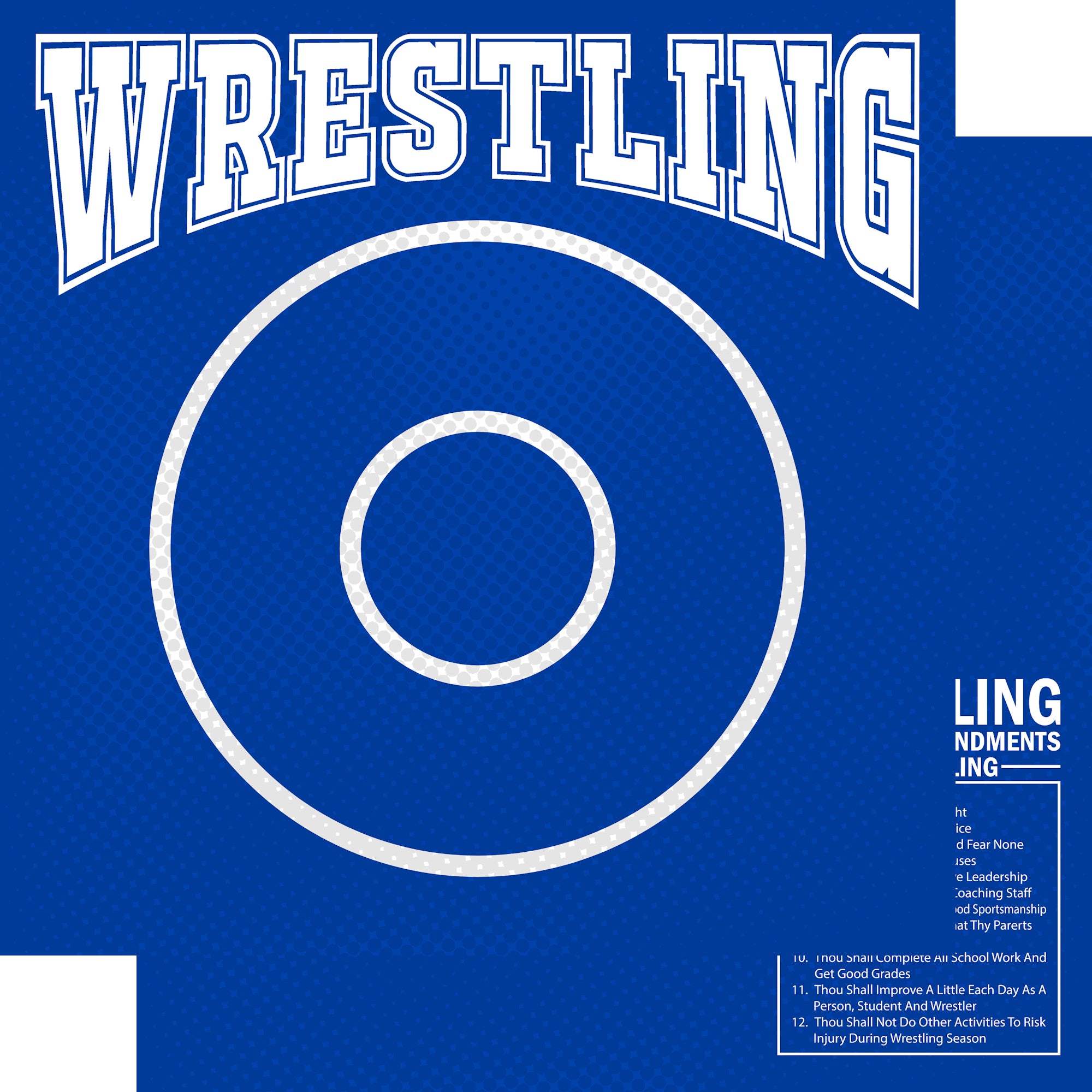 Male Wrestling Collection Commandments 12 x 12 Double-Sided Scrapbook Paper by SSC Designs