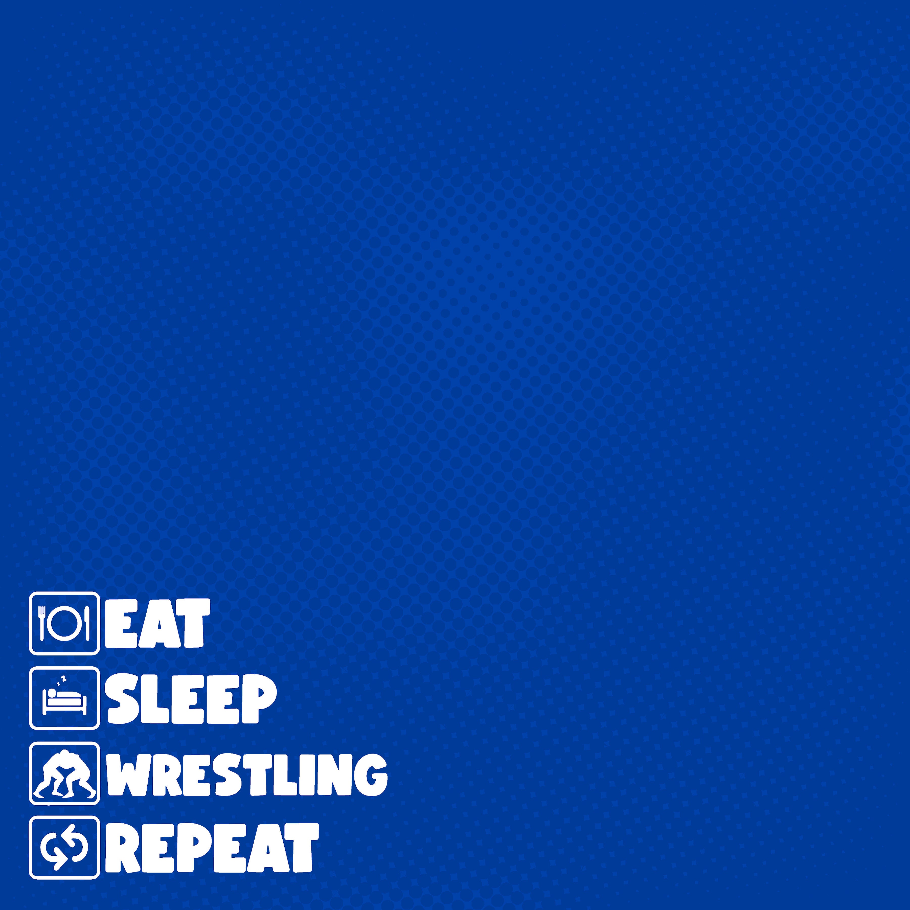 Male Wrestling Collection Eat, Sleep, Wrestling, Repeat 12 x 12 Double-Sided Scrapbook Paper by SSC Designs