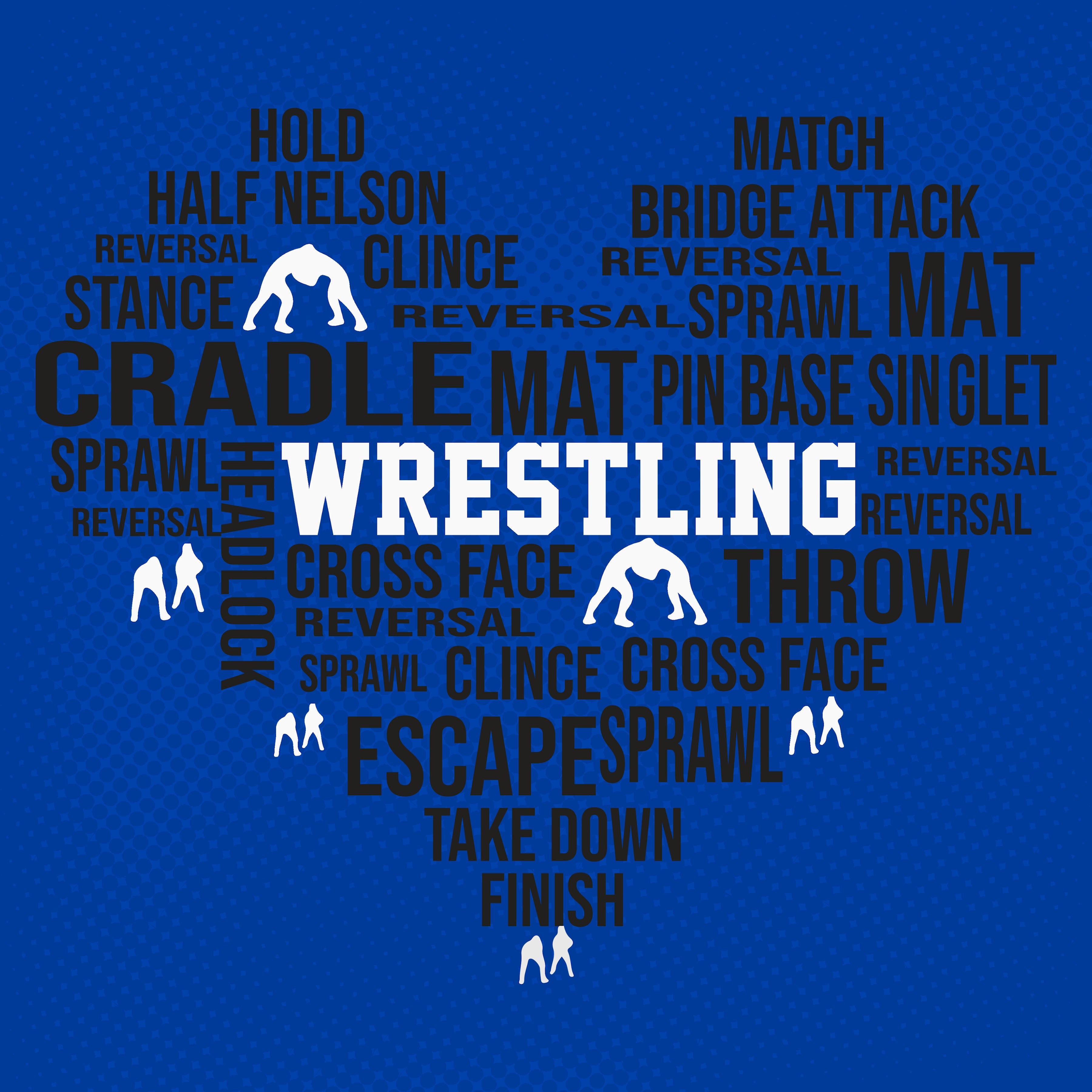 Male Wrestling Collection Wrestling Love 12 x 12 Double-Sided Scrapbook Paper by SSC Designs