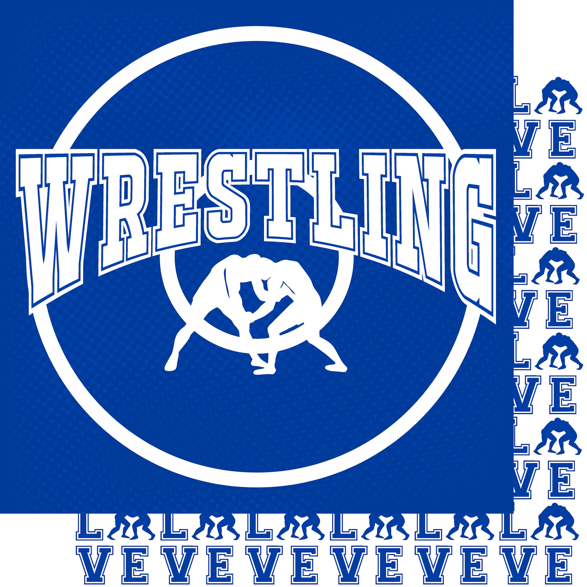 Male Wrestling Collection On The Mat  12 x 12 Double-Sided Scrapbook Paper by SSC Designs