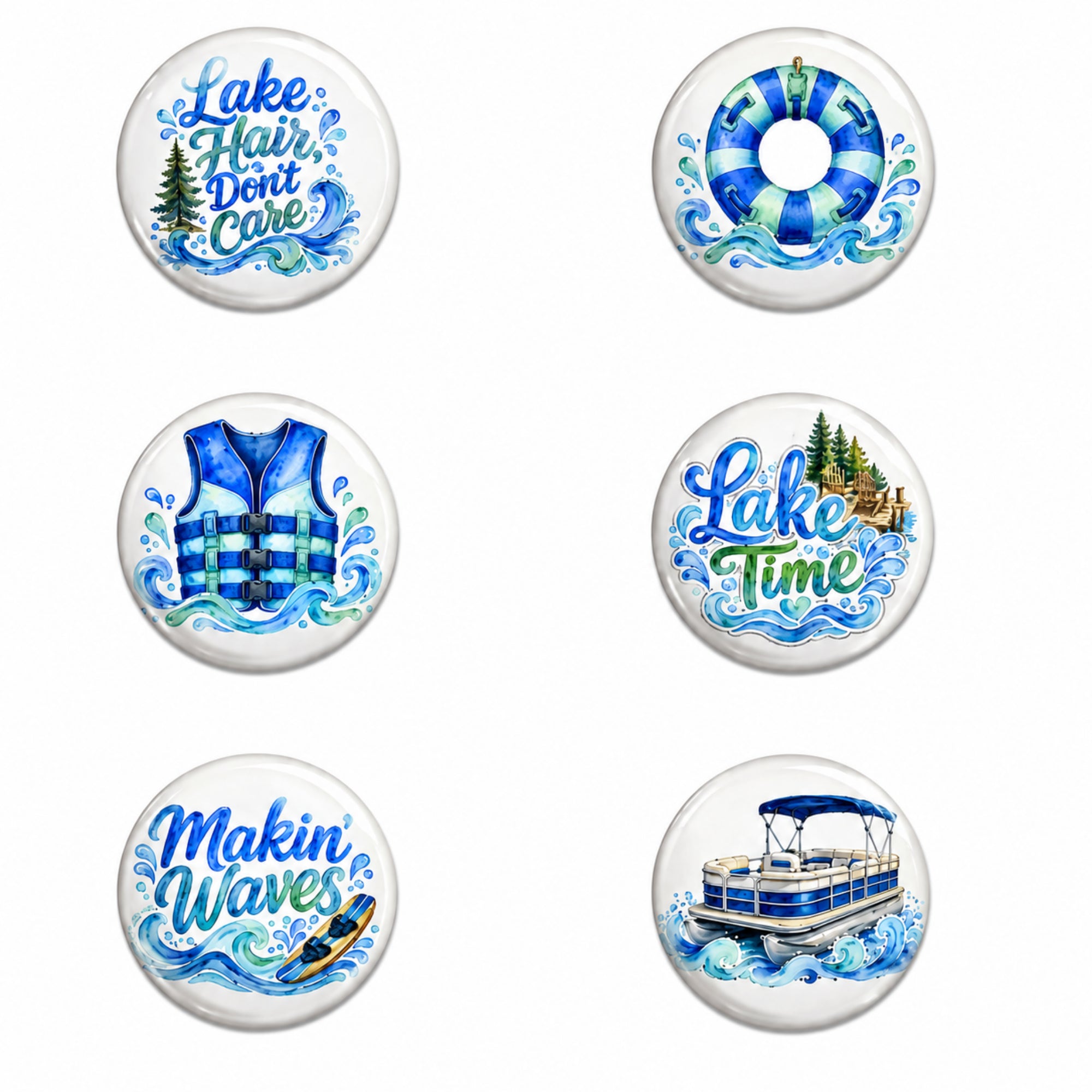 Water Sports Collection Button Bubbles Scrapbook Embellishments by SSC Designs