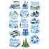 Water Sports 12 x 12 Scrapbook Paper & Embellishment Kit by SSC Designs
