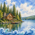 Water Sports Collection Cabin Sunset 12 x 12 Double-Sided Scrapbook Paper by SSC Designs